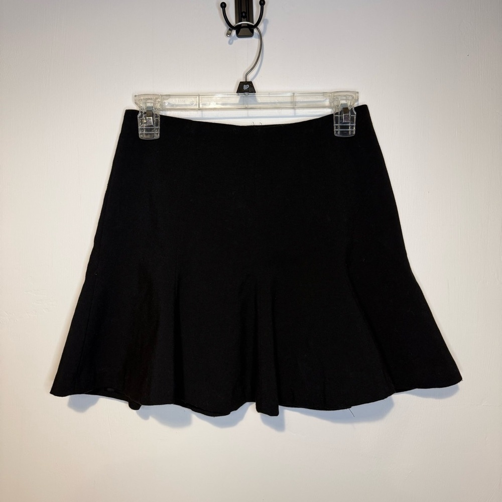 ZARA Basic Black Mini Skirt Mermaid Flare XS